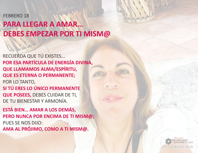 Para llegar a amar... debes empezar por ti mism@